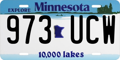 MN license plate 973UCW