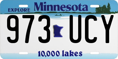 MN license plate 973UCY
