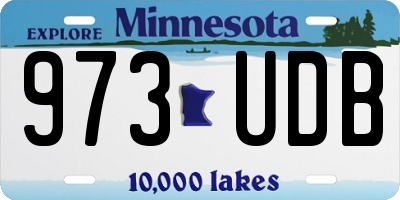 MN license plate 973UDB
