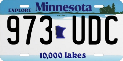 MN license plate 973UDC