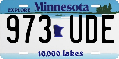 MN license plate 973UDE