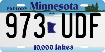 MN license plate 973UDF