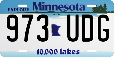MN license plate 973UDG
