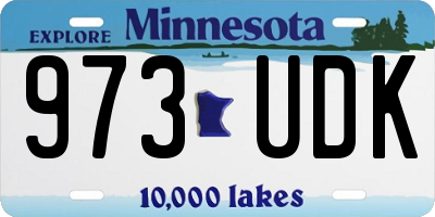 MN license plate 973UDK