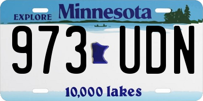 MN license plate 973UDN