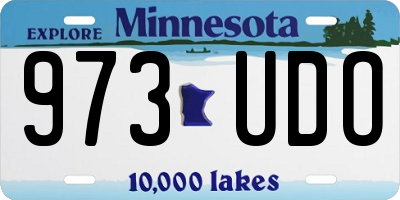 MN license plate 973UDO