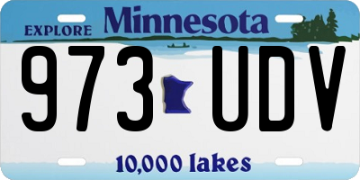 MN license plate 973UDV