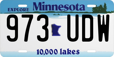 MN license plate 973UDW