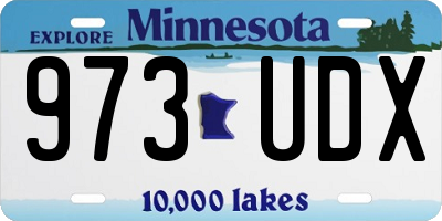 MN license plate 973UDX