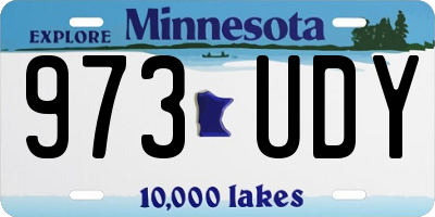 MN license plate 973UDY