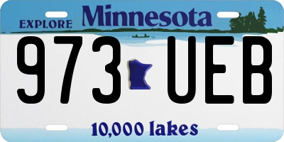 MN license plate 973UEB
