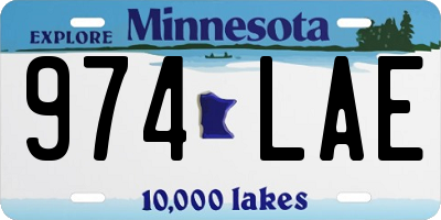 MN license plate 974LAE