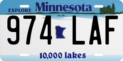 MN license plate 974LAF