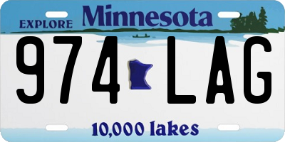 MN license plate 974LAG