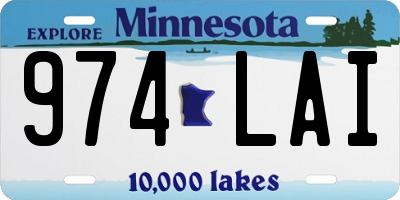 MN license plate 974LAI