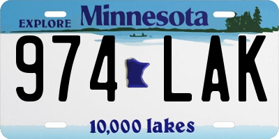 MN license plate 974LAK