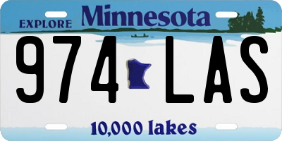 MN license plate 974LAS