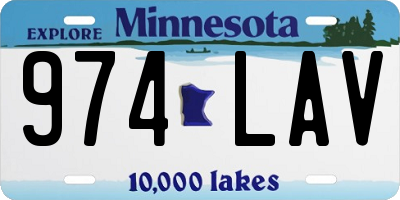 MN license plate 974LAV