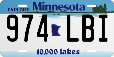 MN license plate 974LBI