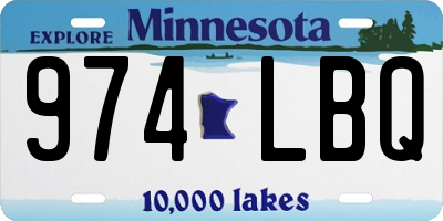 MN license plate 974LBQ