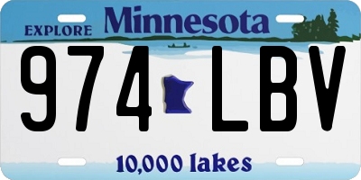MN license plate 974LBV