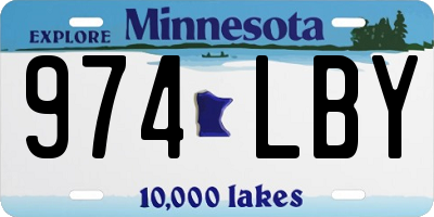 MN license plate 974LBY