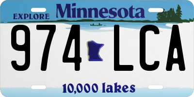 MN license plate 974LCA