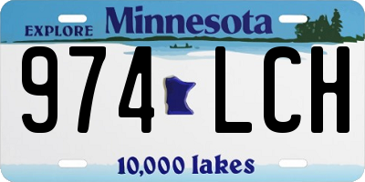 MN license plate 974LCH