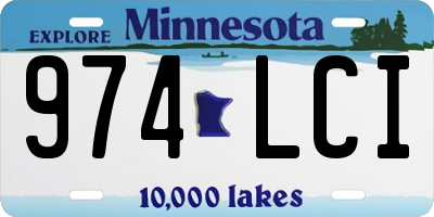 MN license plate 974LCI