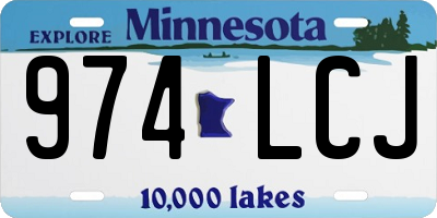 MN license plate 974LCJ