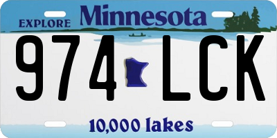 MN license plate 974LCK