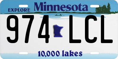 MN license plate 974LCL