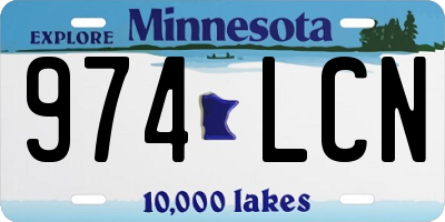 MN license plate 974LCN