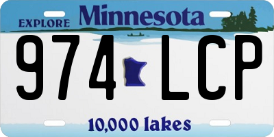 MN license plate 974LCP