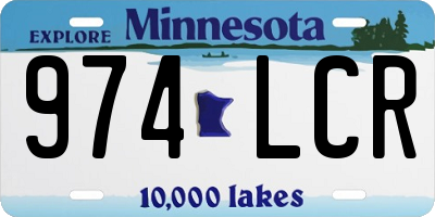 MN license plate 974LCR