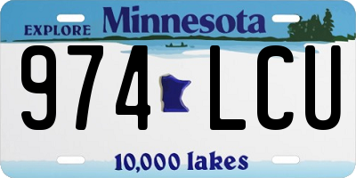 MN license plate 974LCU