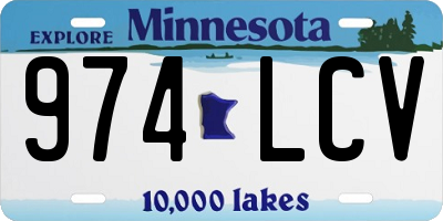 MN license plate 974LCV