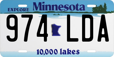MN license plate 974LDA