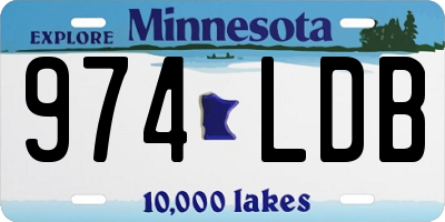 MN license plate 974LDB