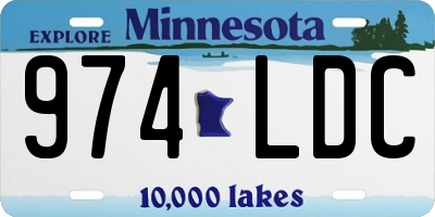 MN license plate 974LDC