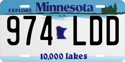 MN license plate 974LDD