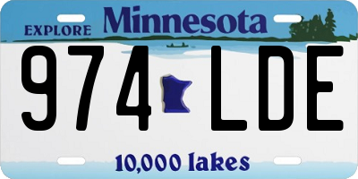 MN license plate 974LDE