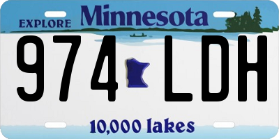 MN license plate 974LDH
