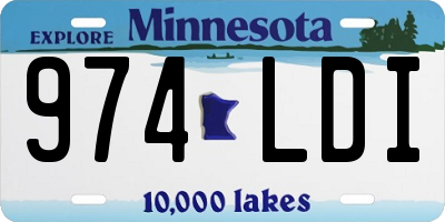 MN license plate 974LDI