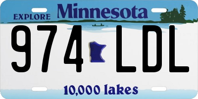 MN license plate 974LDL