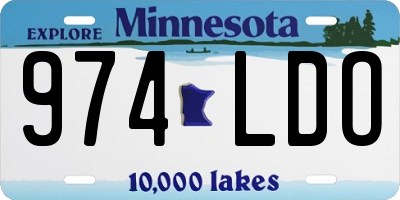 MN license plate 974LDO