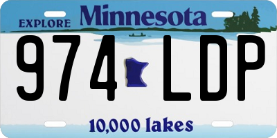 MN license plate 974LDP