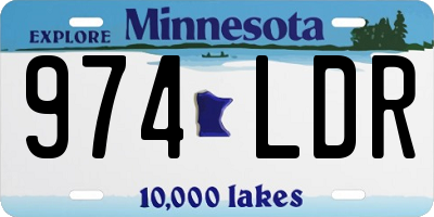 MN license plate 974LDR