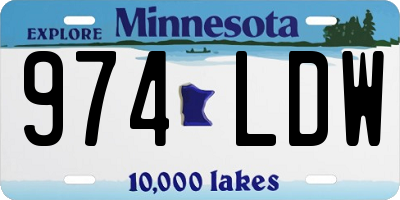 MN license plate 974LDW