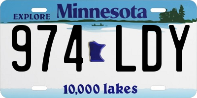 MN license plate 974LDY